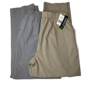 2 Briggs Elastic Waist Pants